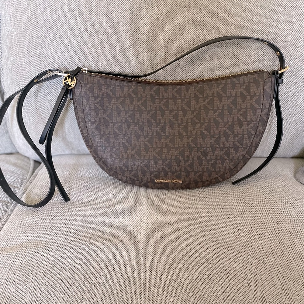 Michael Kors Camden Half-Moon Crossbody Bag